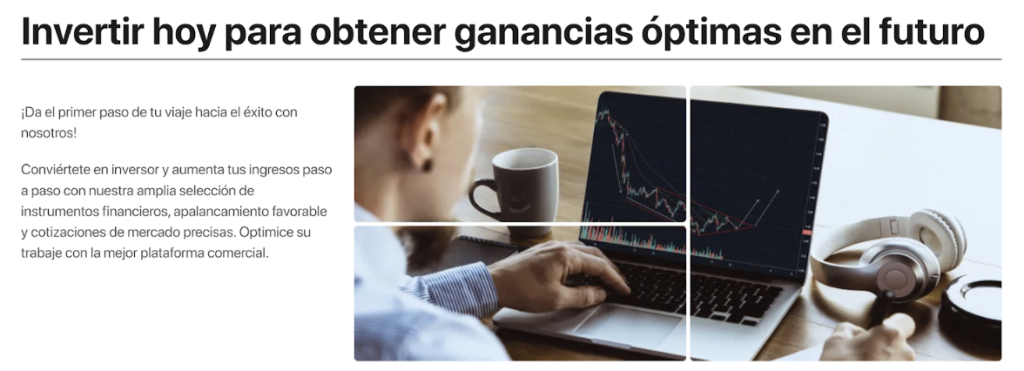 Interfaz de la plataforma de trading de Moneda Del Mundo