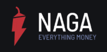 NAGA logo with the slogan “Everything Money”.